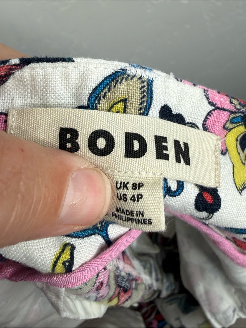 Boden Westbourne Linen Trousers Wide Leg Flowy Floral Pants Size 4P - Picture 4 of 10